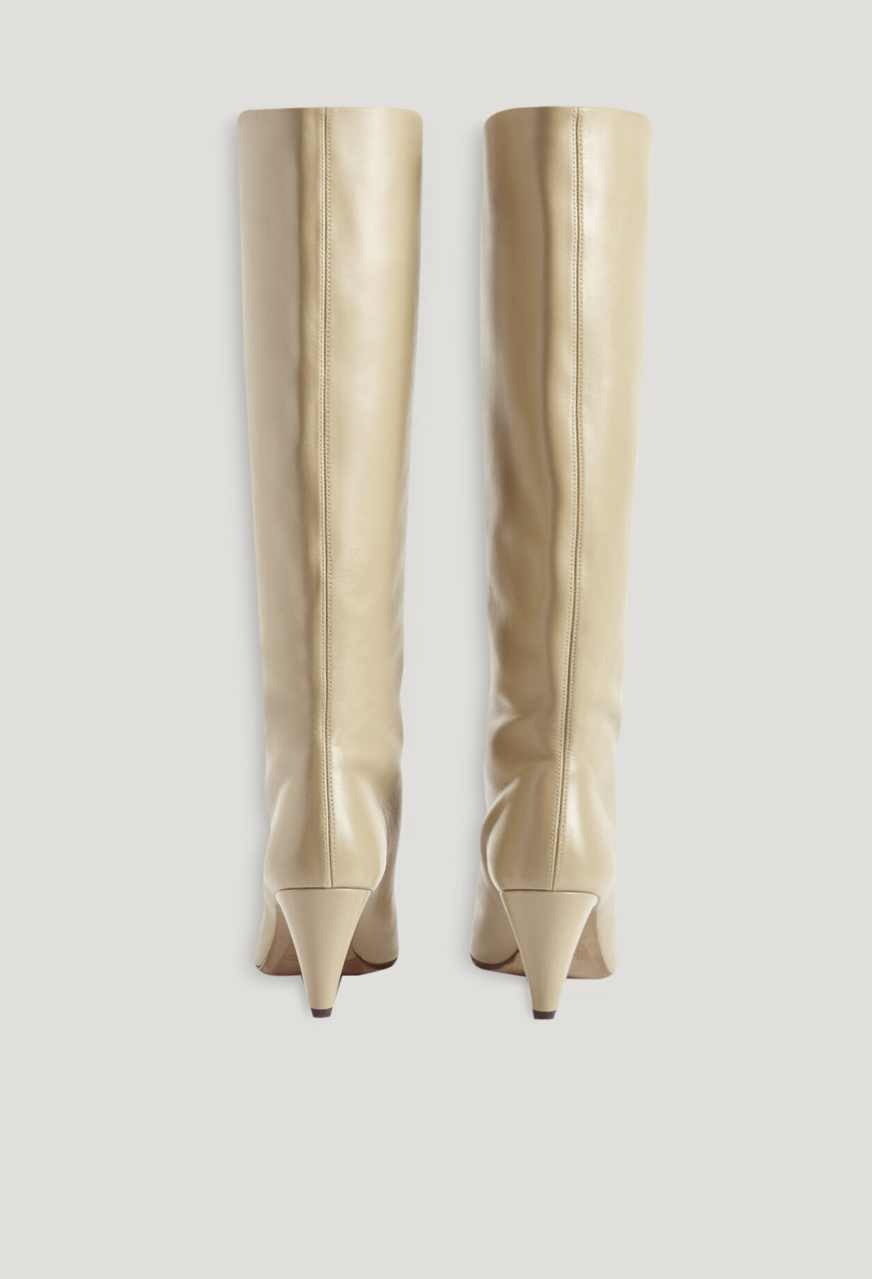 Leather knee-high boots