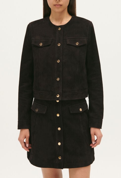 Chocolate leather jacket