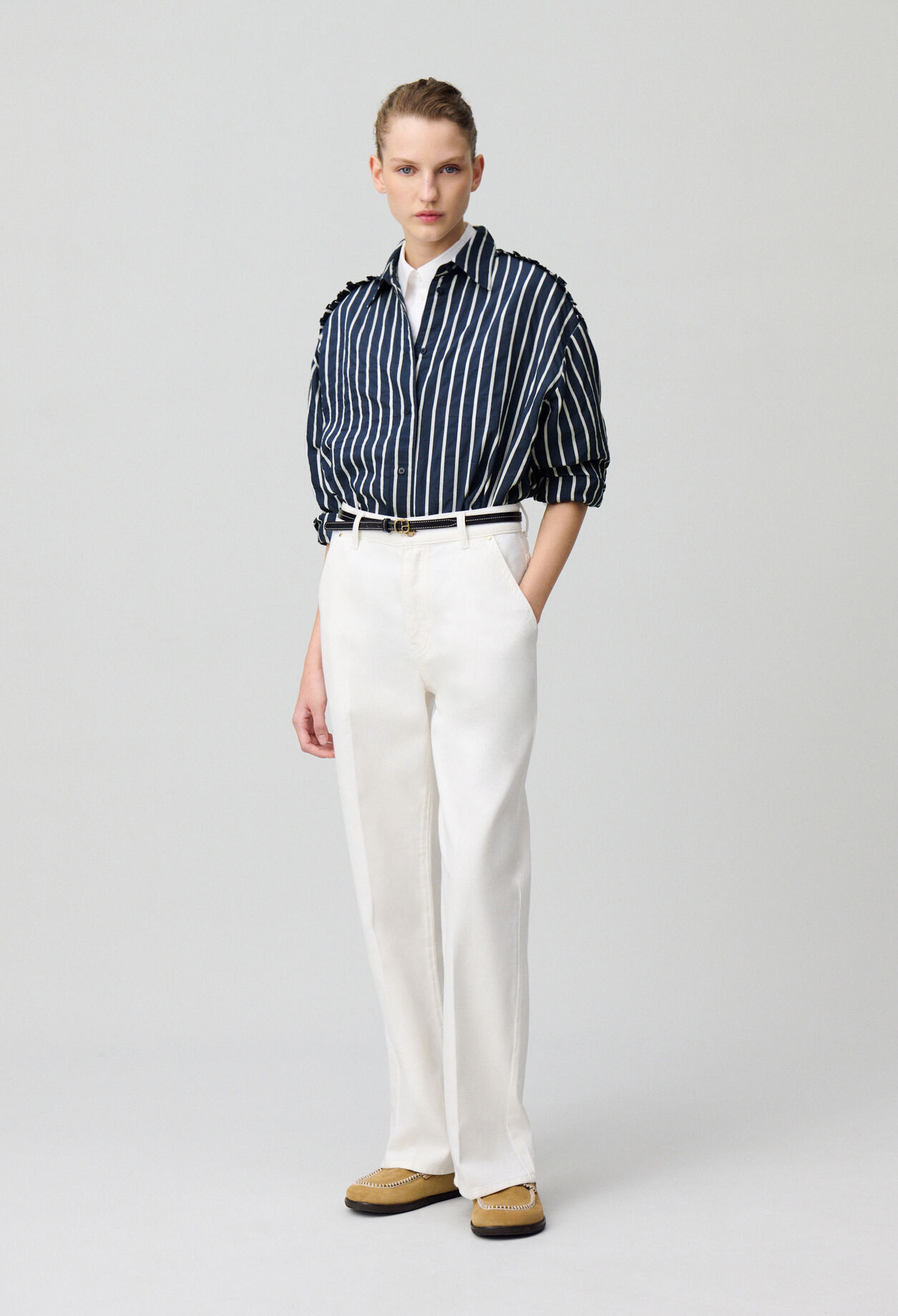 Striped fluid shirt