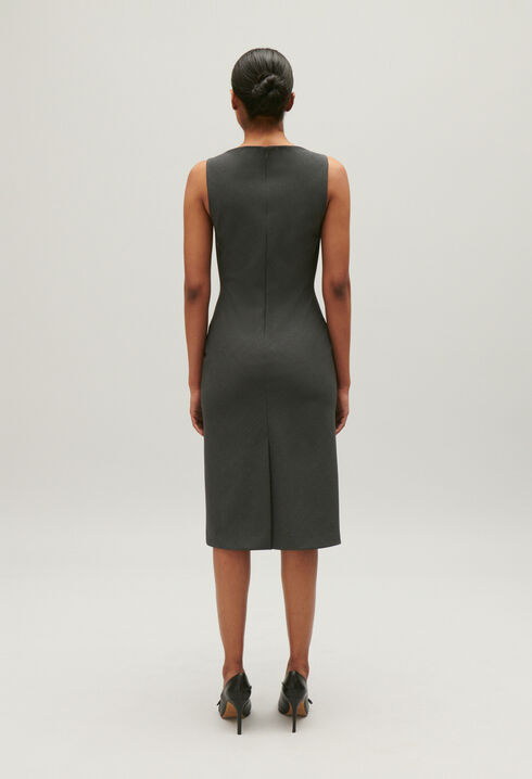 Black midi shift dress