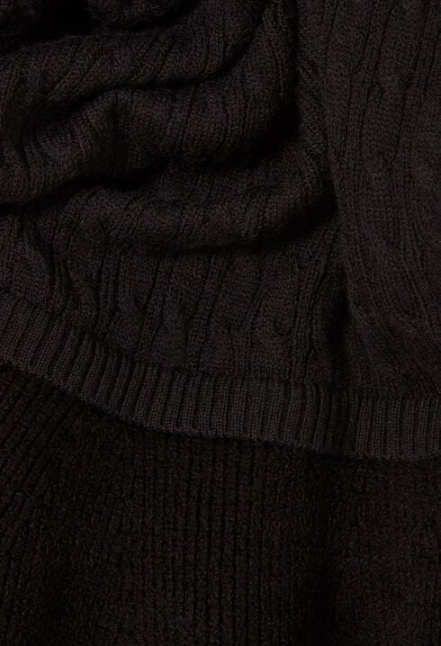 Ribbed Turtleneck Knit Dress