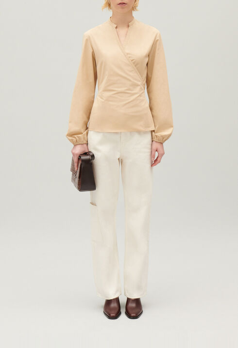 Sand wrap blouse