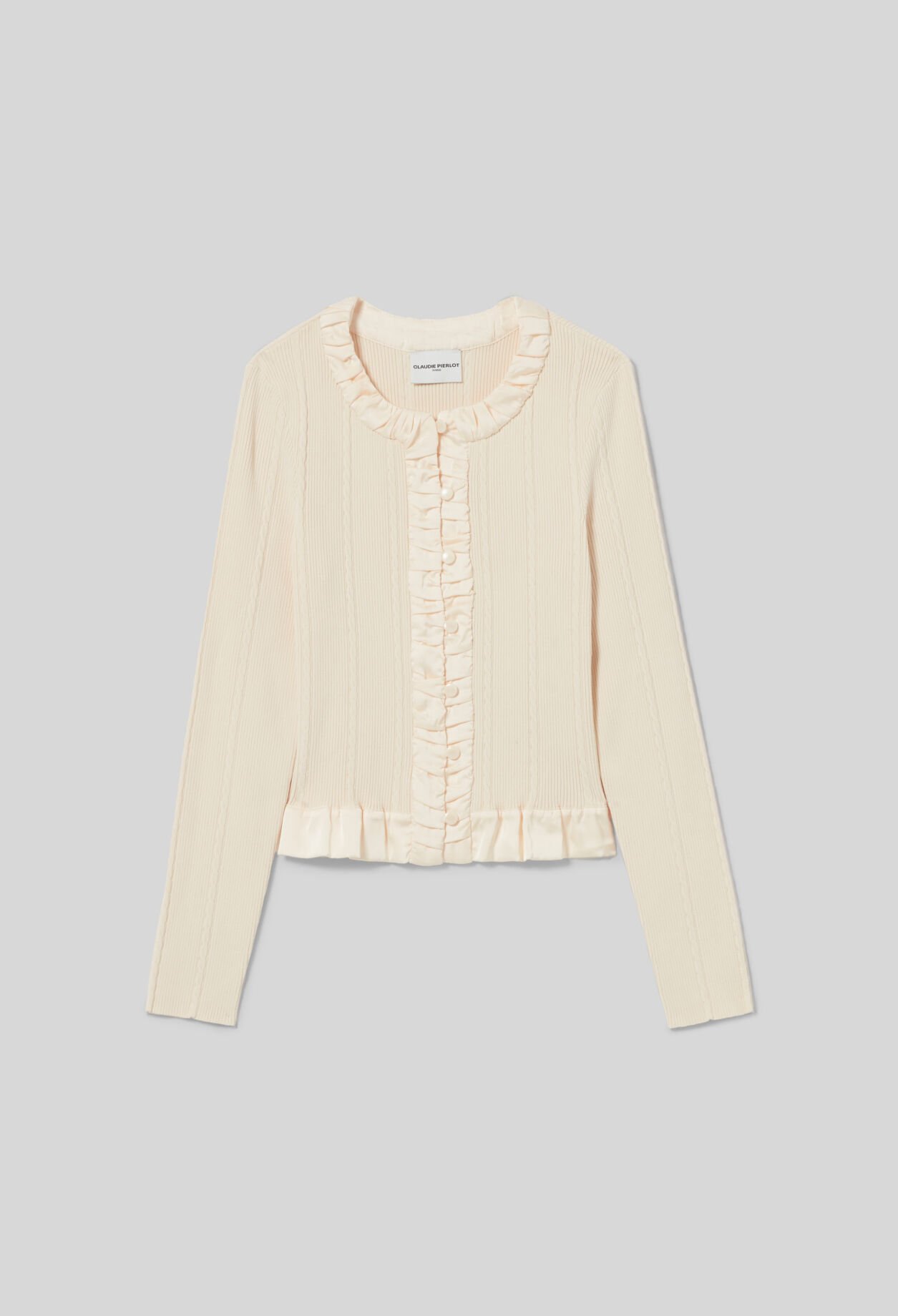 Buttoned Fine-Knit Cardigan