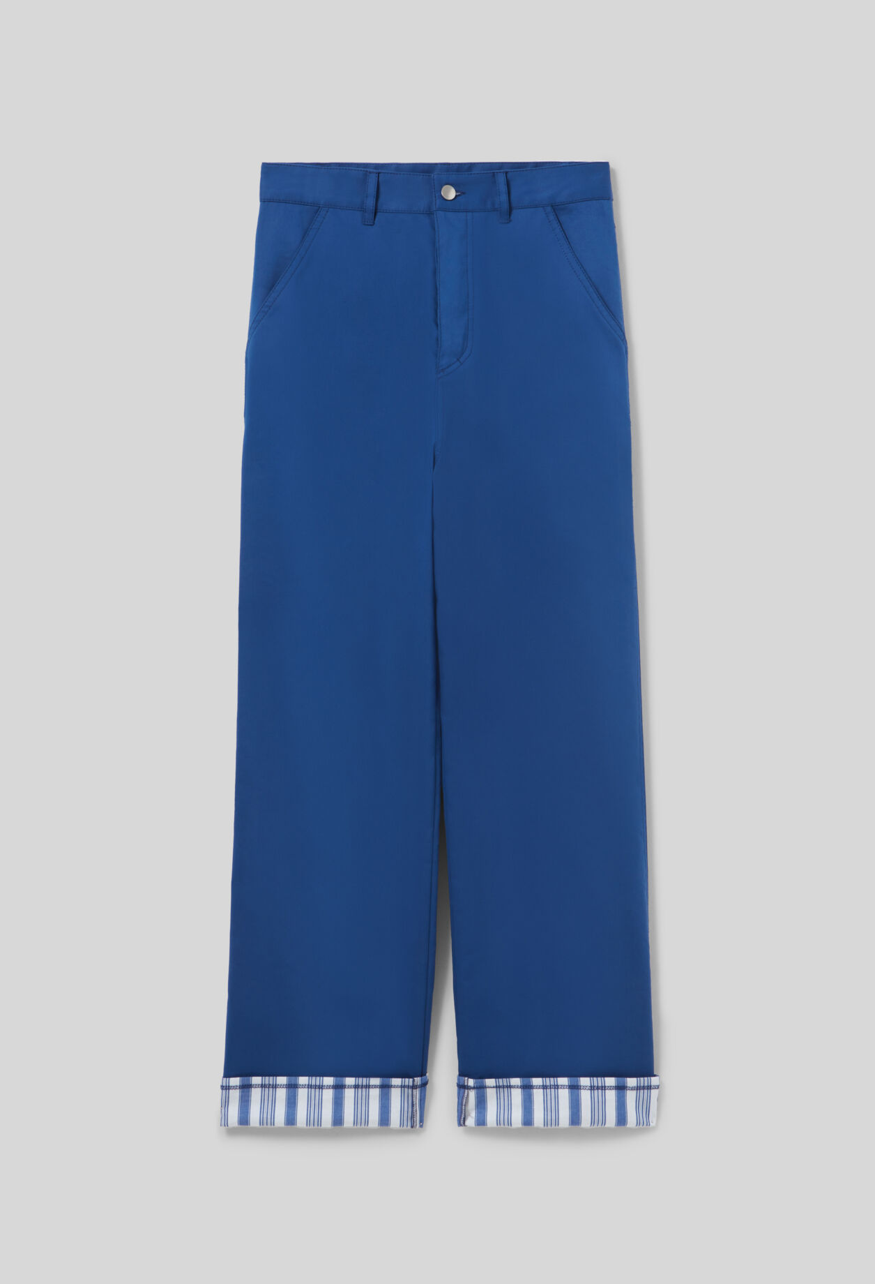Striped hem trousers