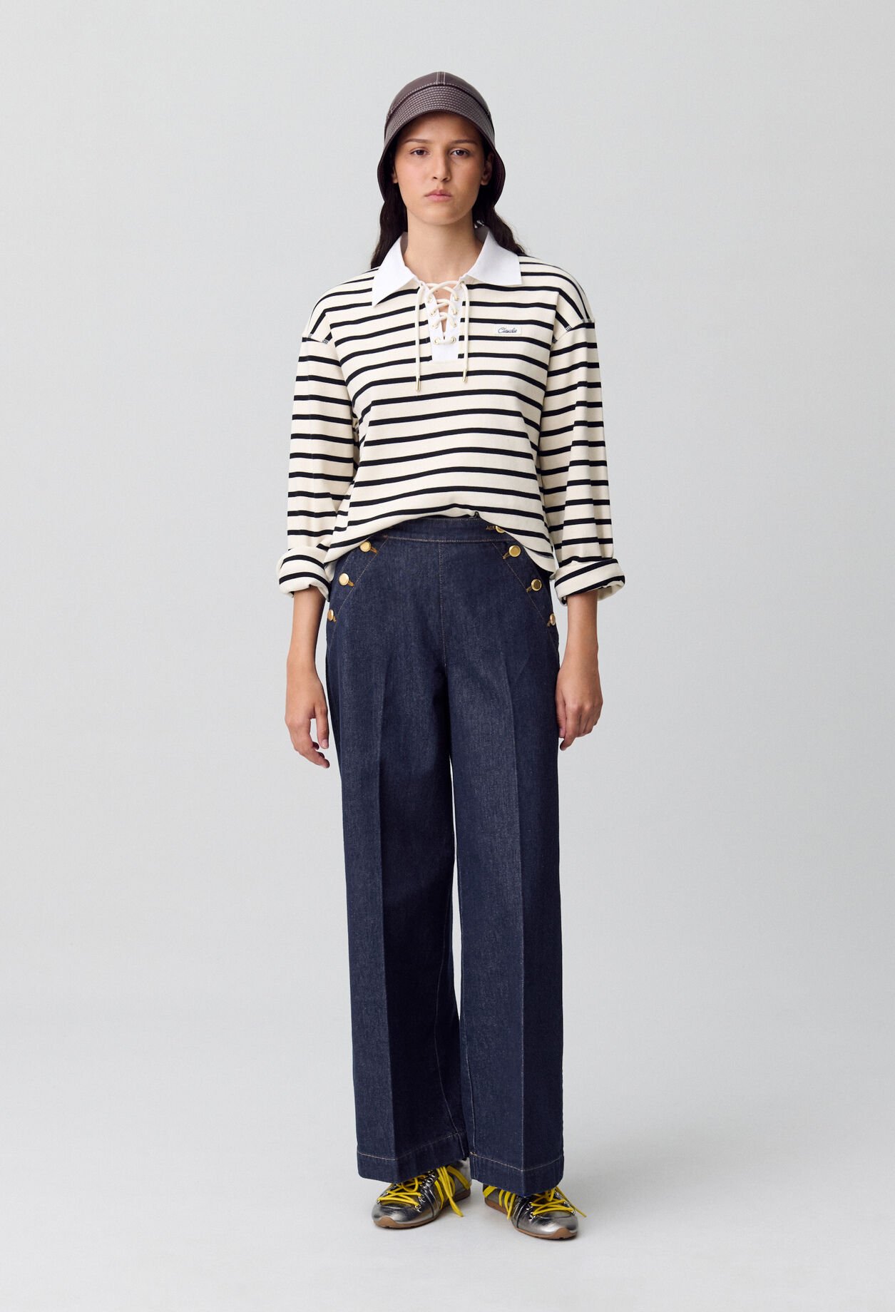 Wide-Leg Sailor Jeans