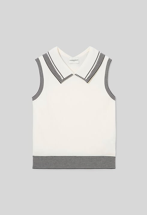 Striped knitted top