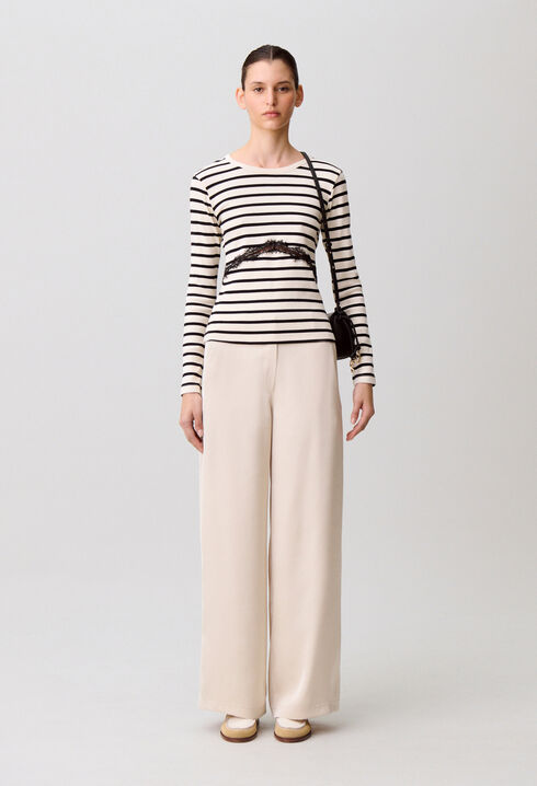 Satin trousers