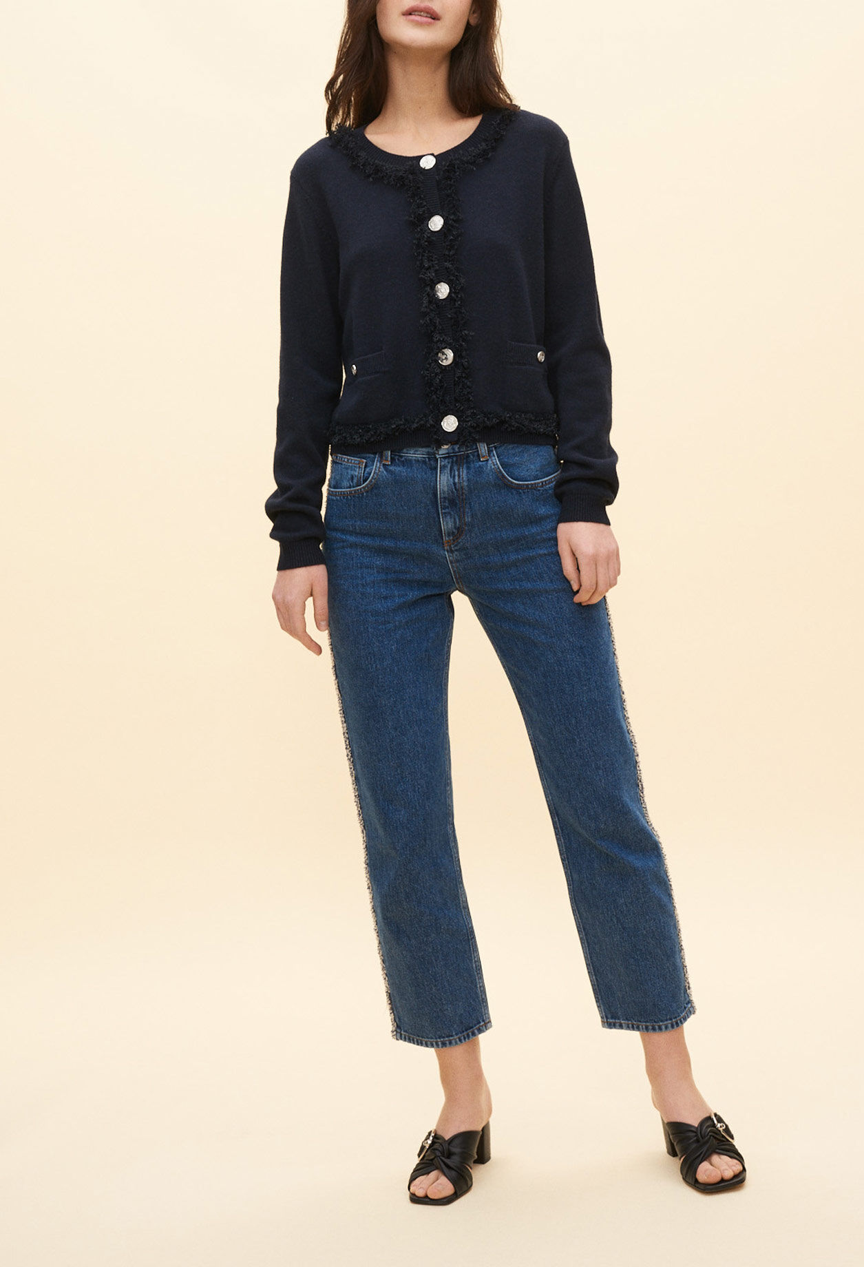 Tweed-effect cardigan
