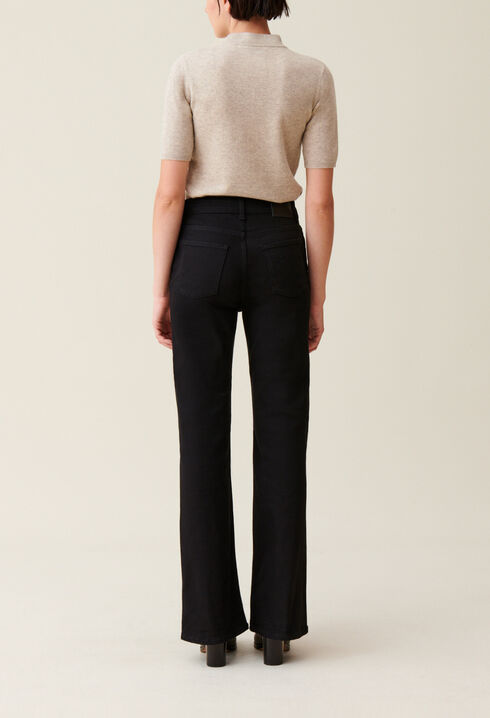 Black flared jeans