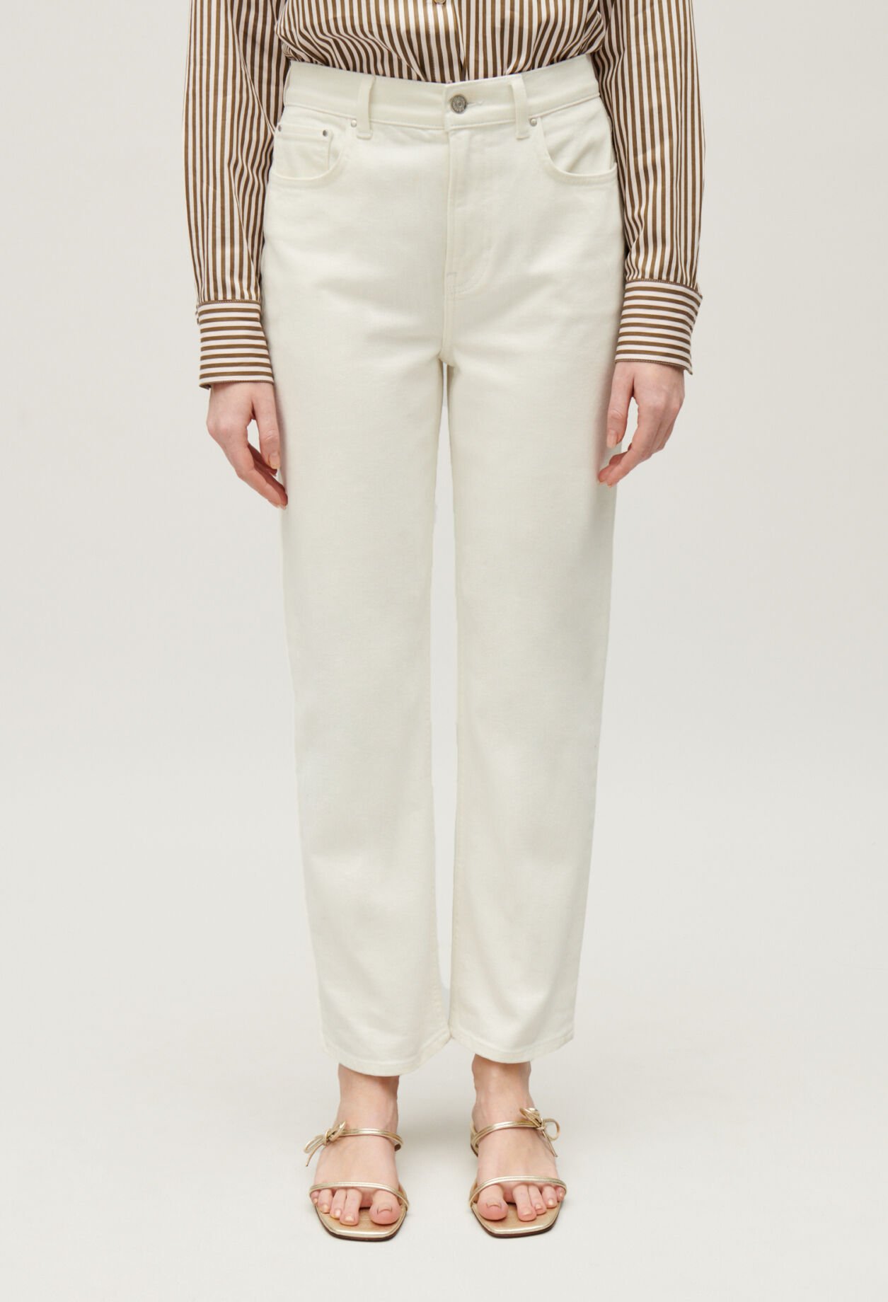 Off white straight cargo Pierre jeans