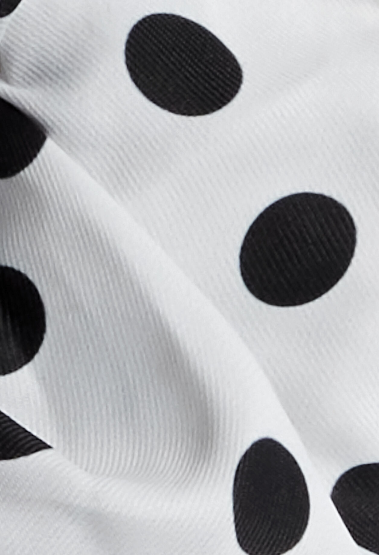 Ecru polka dot print scrunchie