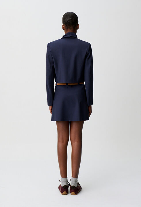 Wool blend box jacket