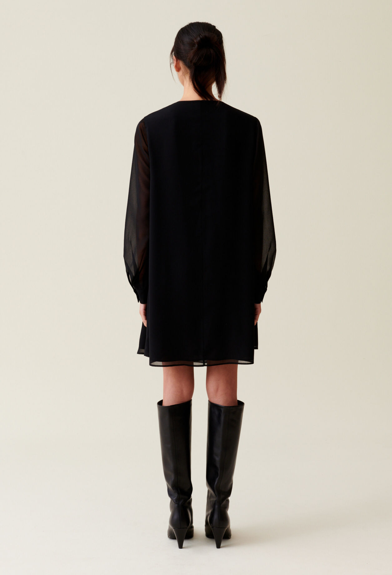 Black flowing babydoll dress for women | Claudie Pierlot