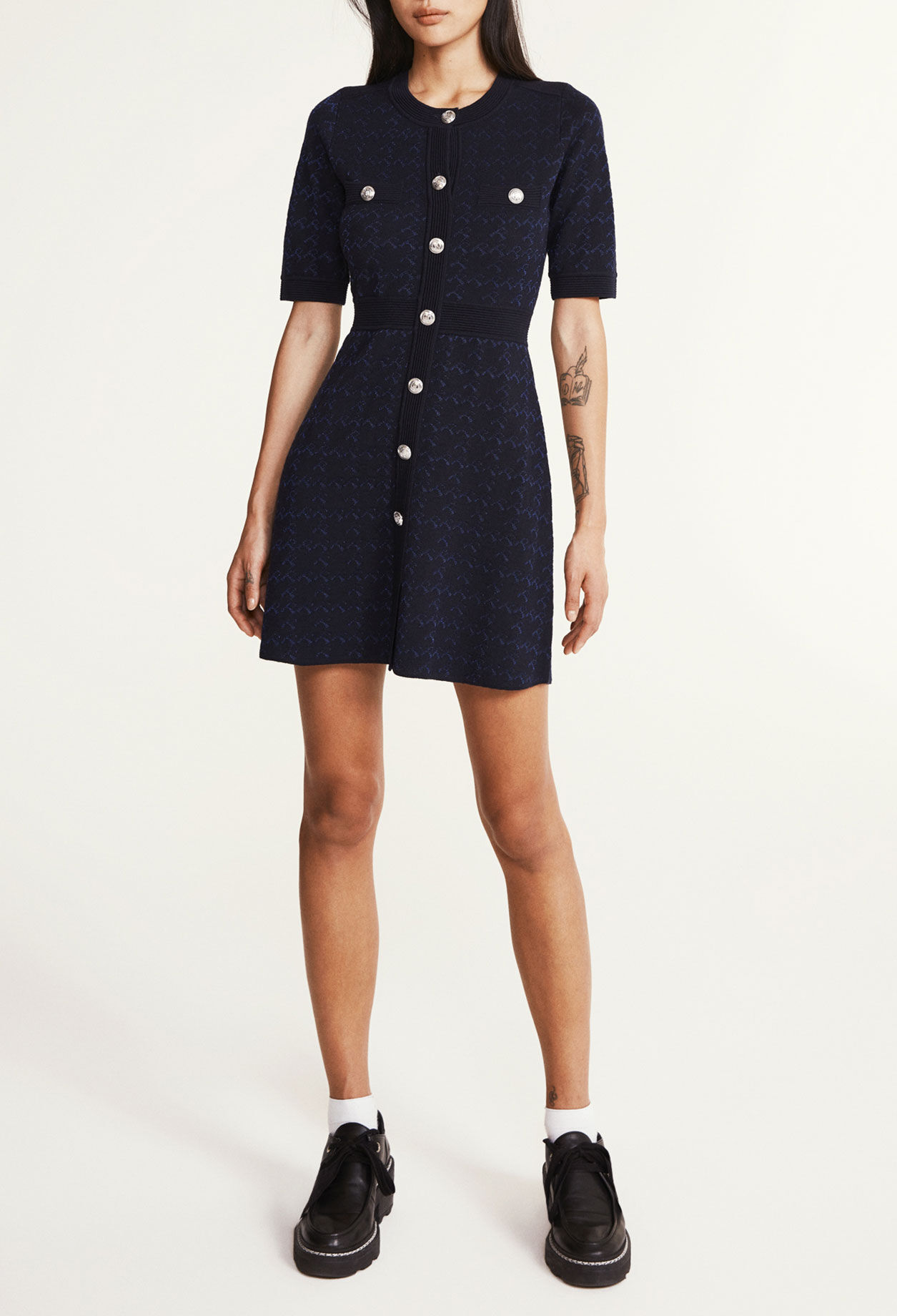 Short knitted dress