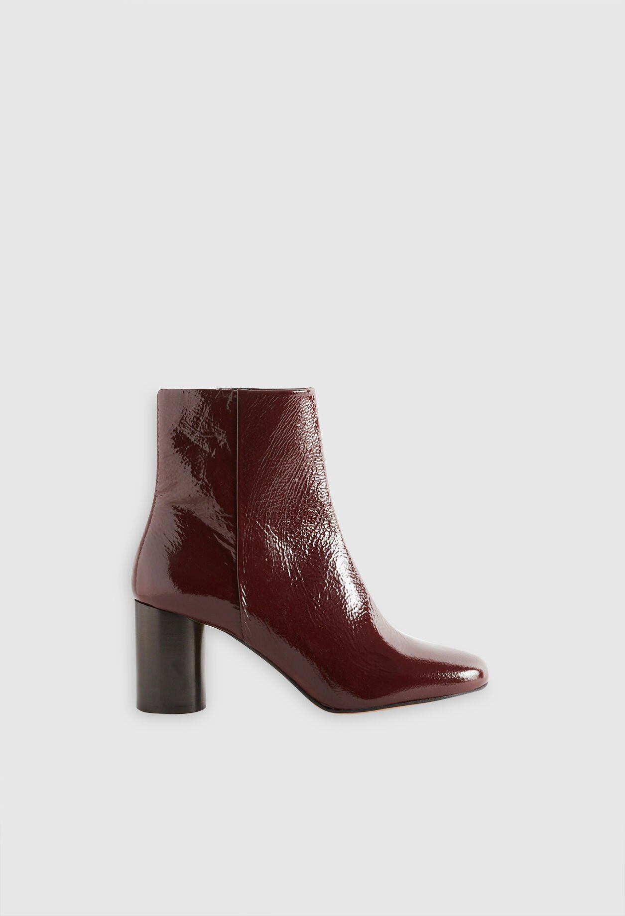 Bottines bordeaux cuir vernis