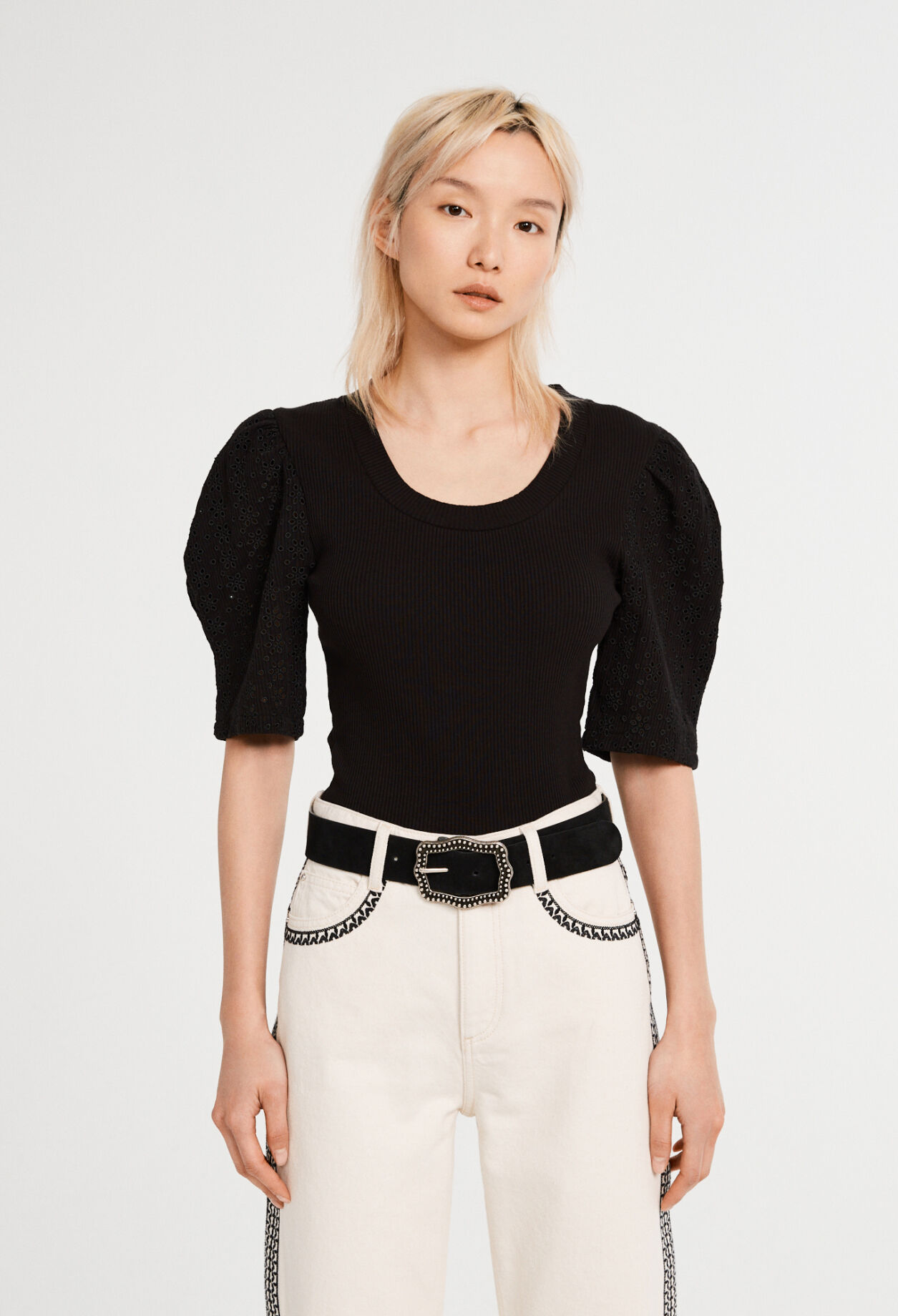 Ruffled T-shirt