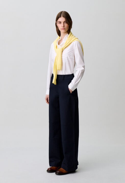 Cotton gabardine trousers