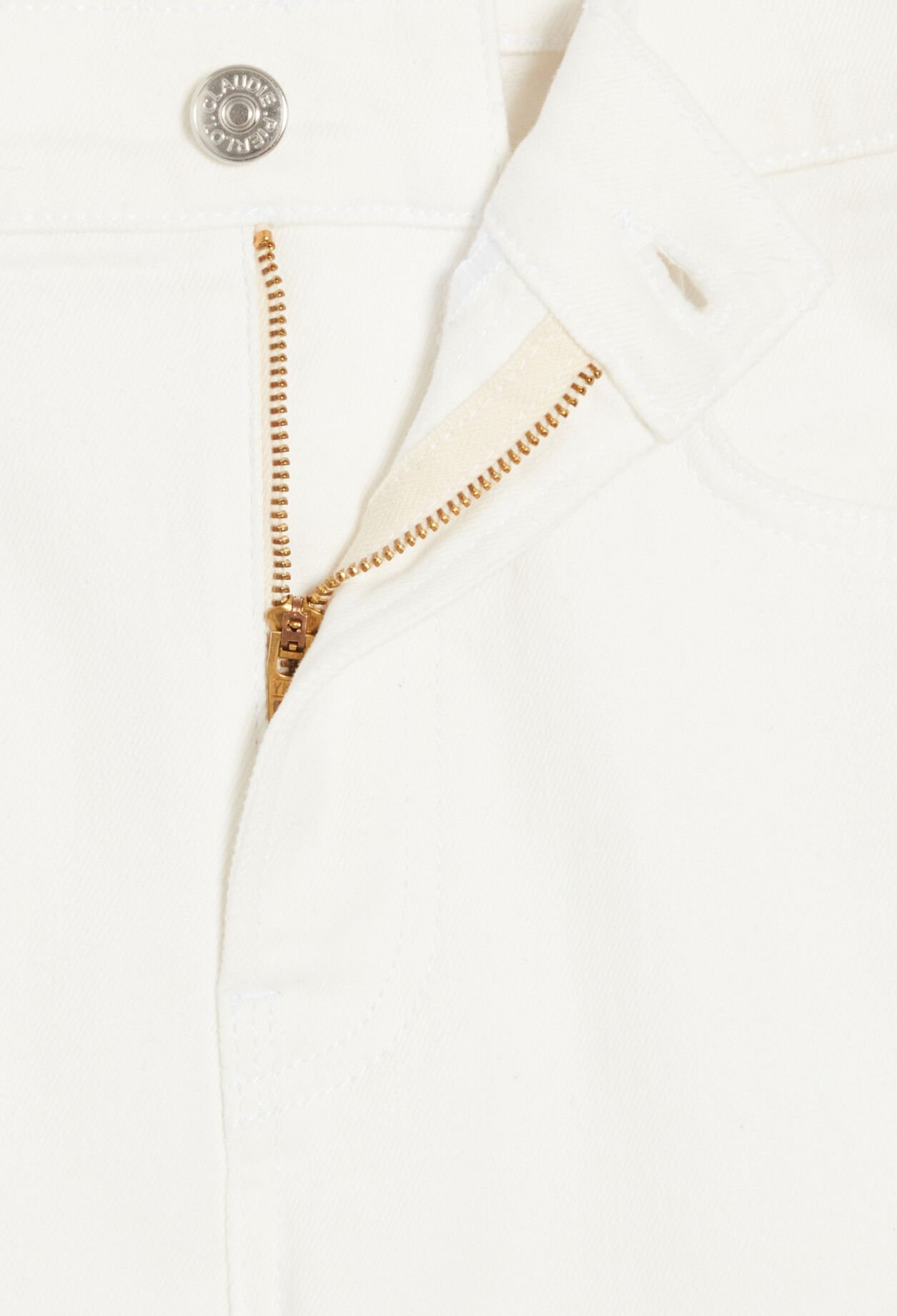 Ecru straight-fit jeans