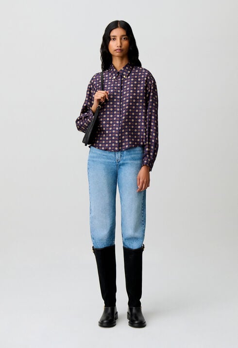 Printed silk shirt