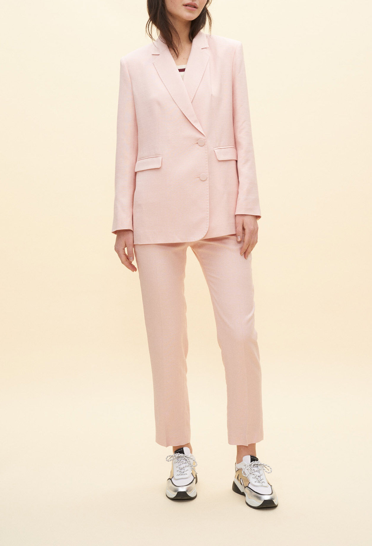 Pink suit jacket