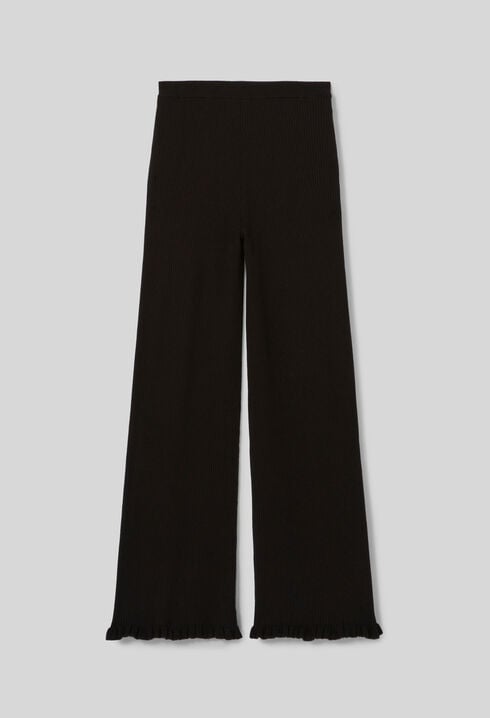 Flared Knit Trousers