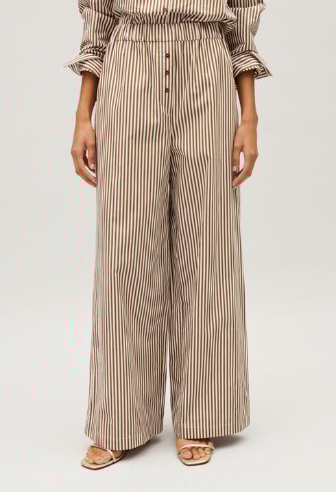 Bronze striped trousers