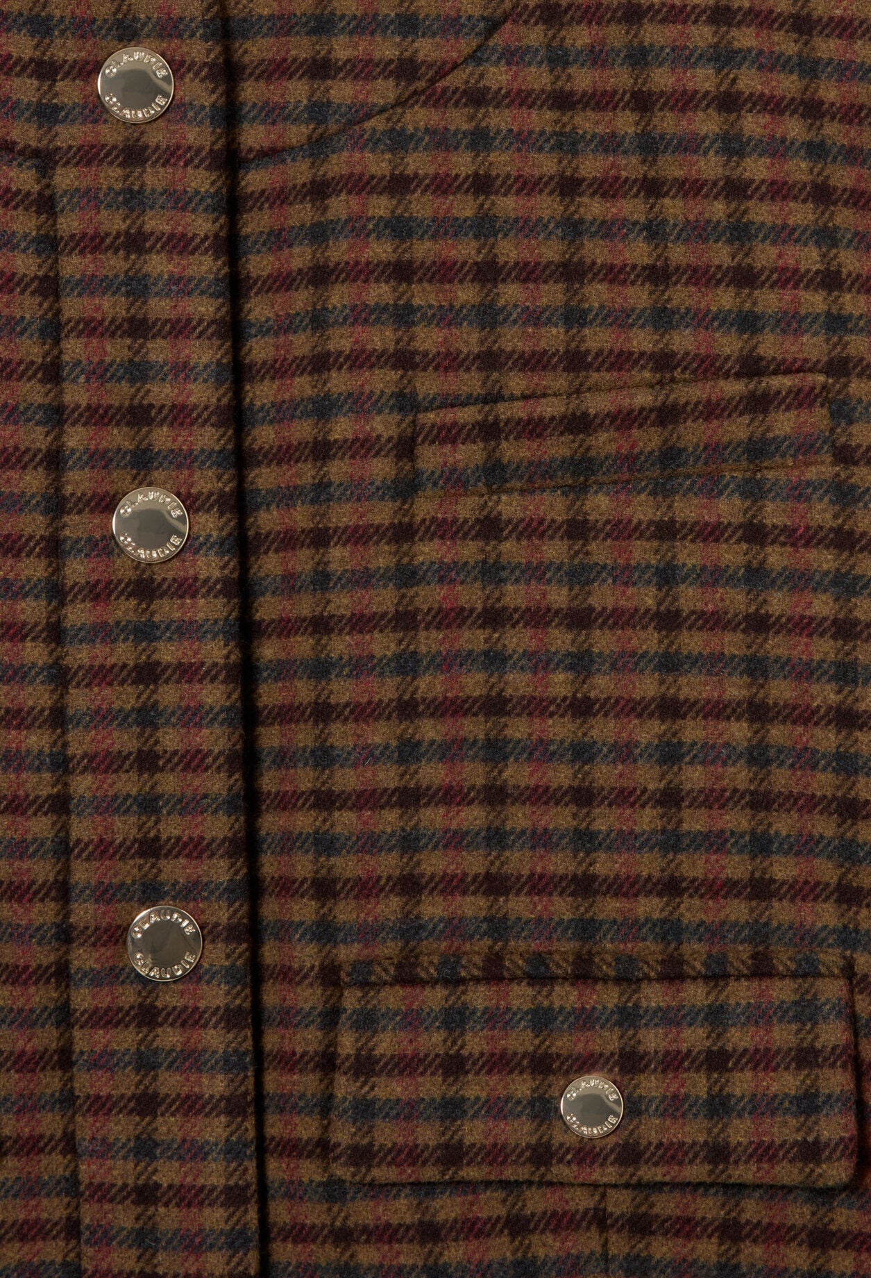 Straight checked jacket