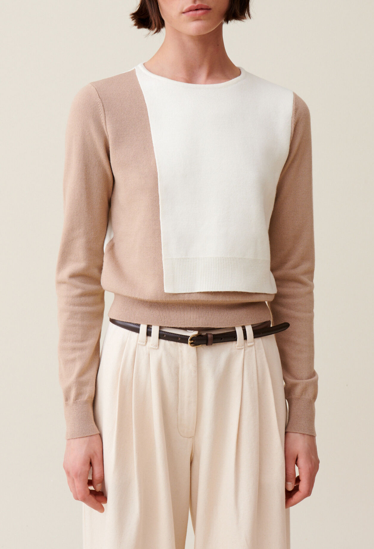 Tonal Cropped Sweater
