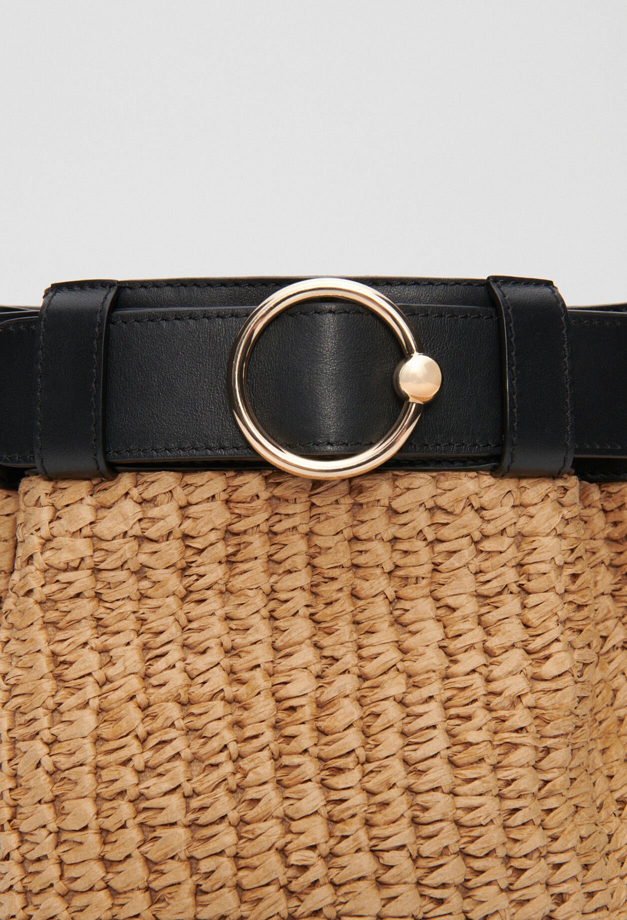 Eco-friendly leather bucket bag