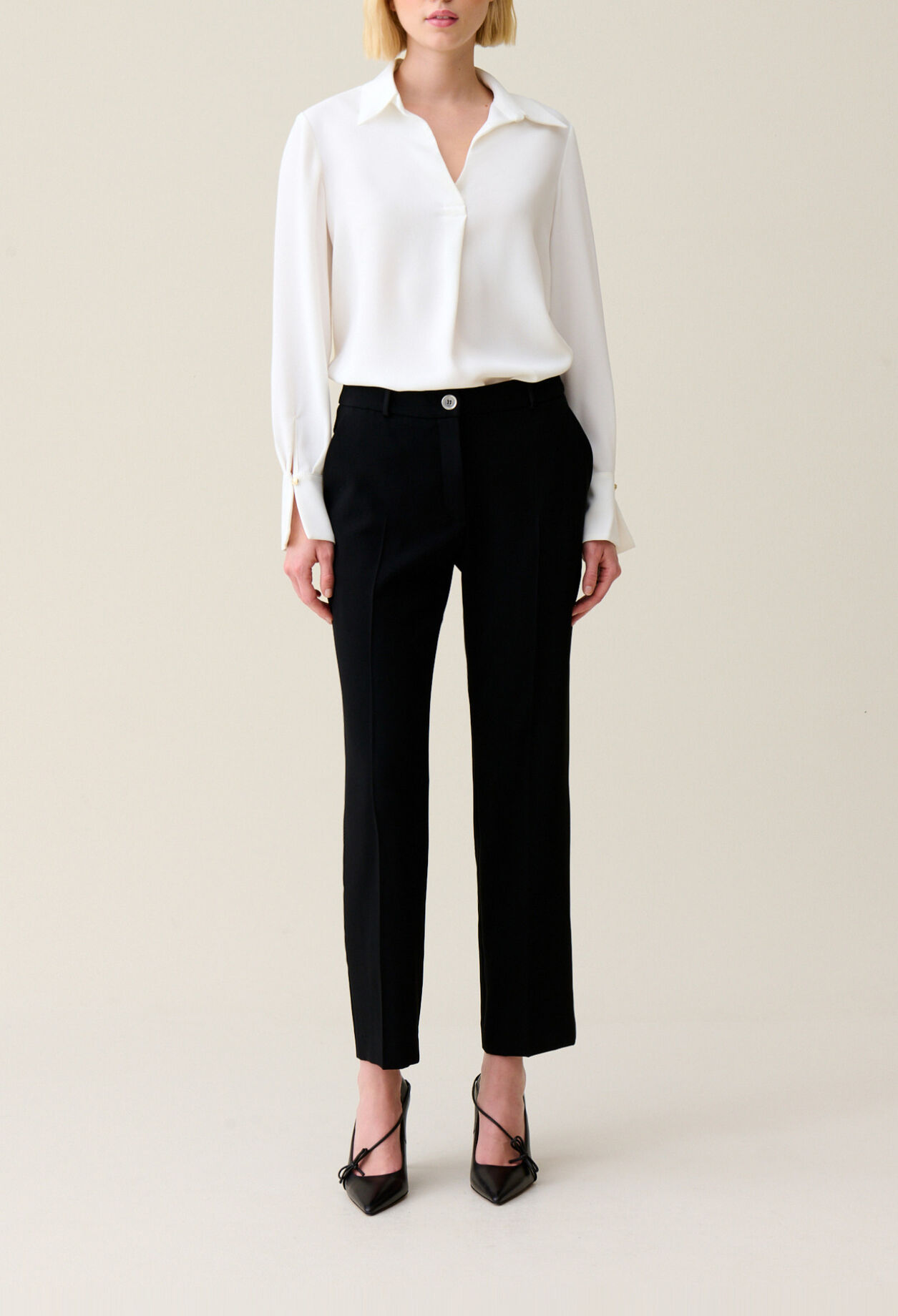 Ecru flowing blouse