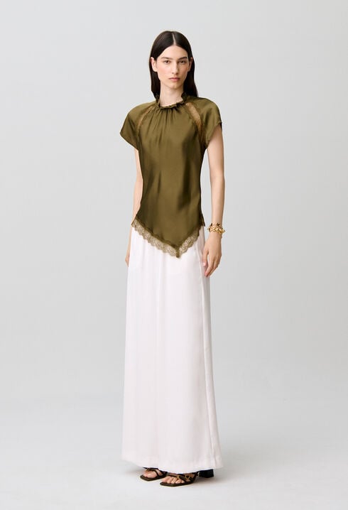 Flowy satin trousers