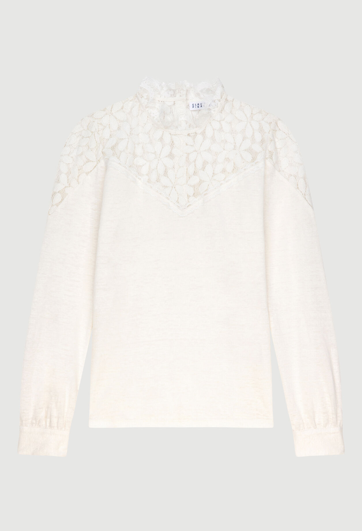 Top with lace inserts