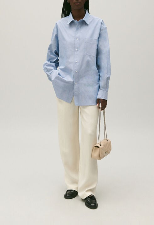 Sky blue cotton shirt