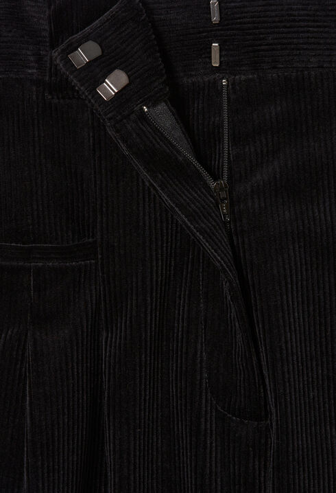 Wide-Leg Velvet Trousers