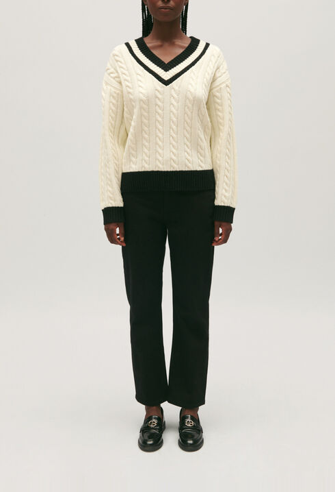 Cable knit jumper