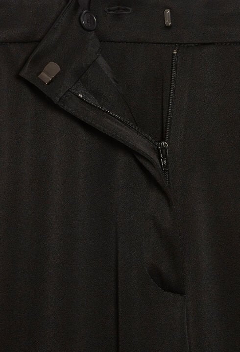 Black suit trousers with satin finish