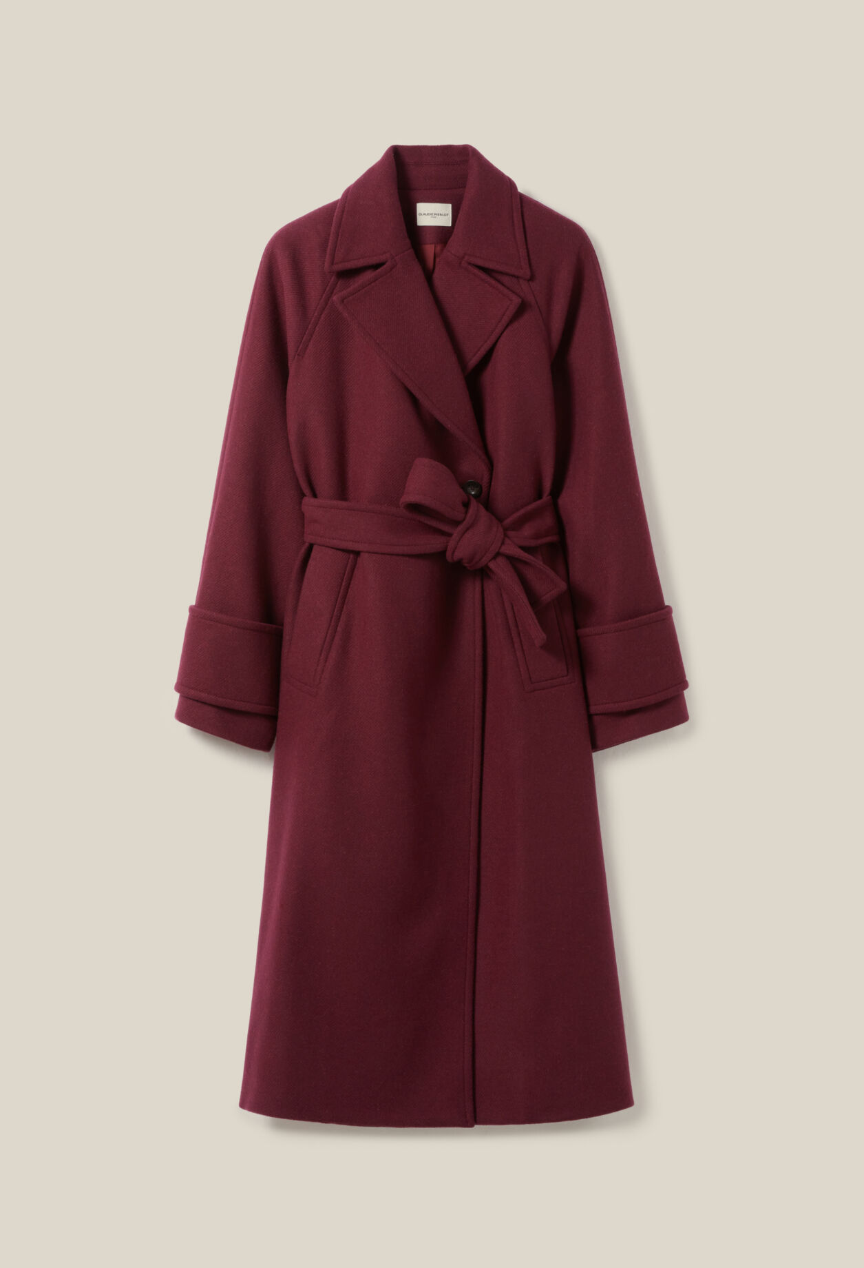 Long burgundy trench coat for women | Claudie Pierlot