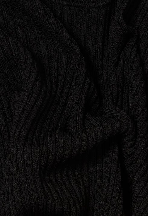 Long flared knitted dress