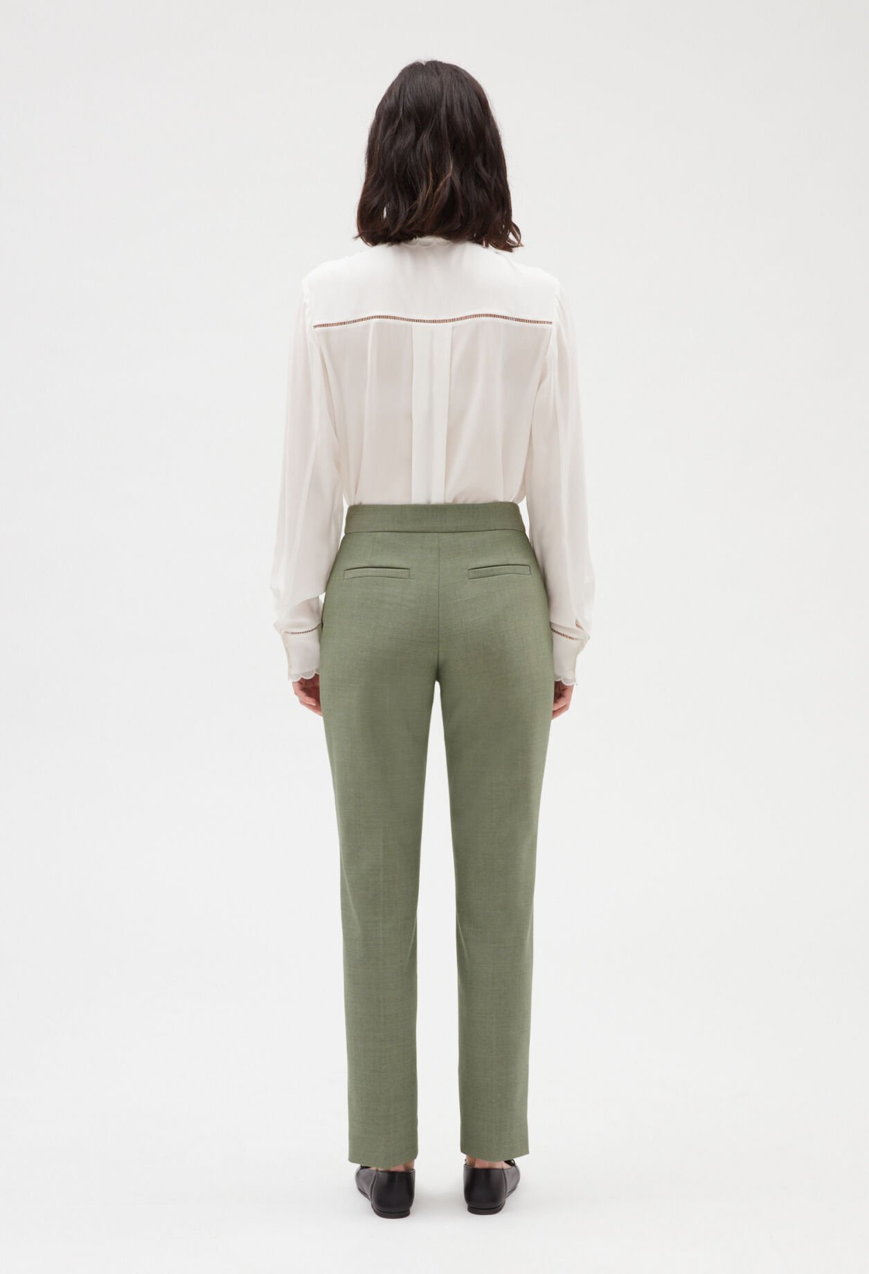 Khaki suit trousers