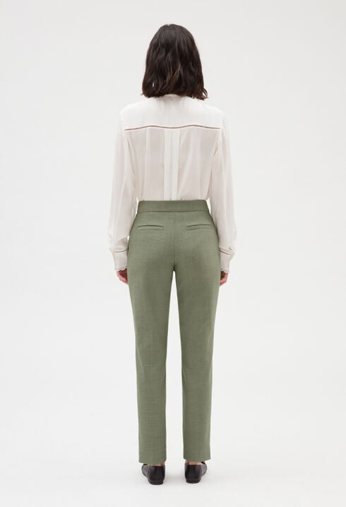 Khaki suit trousers