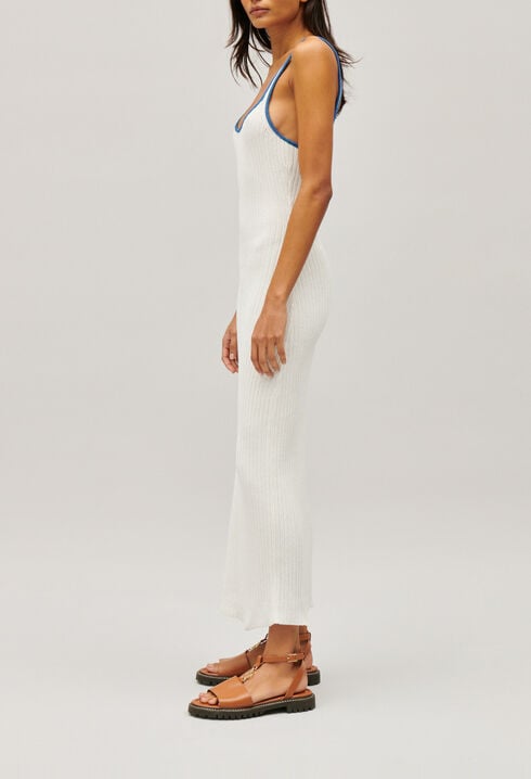 Cream crochet maxi dress