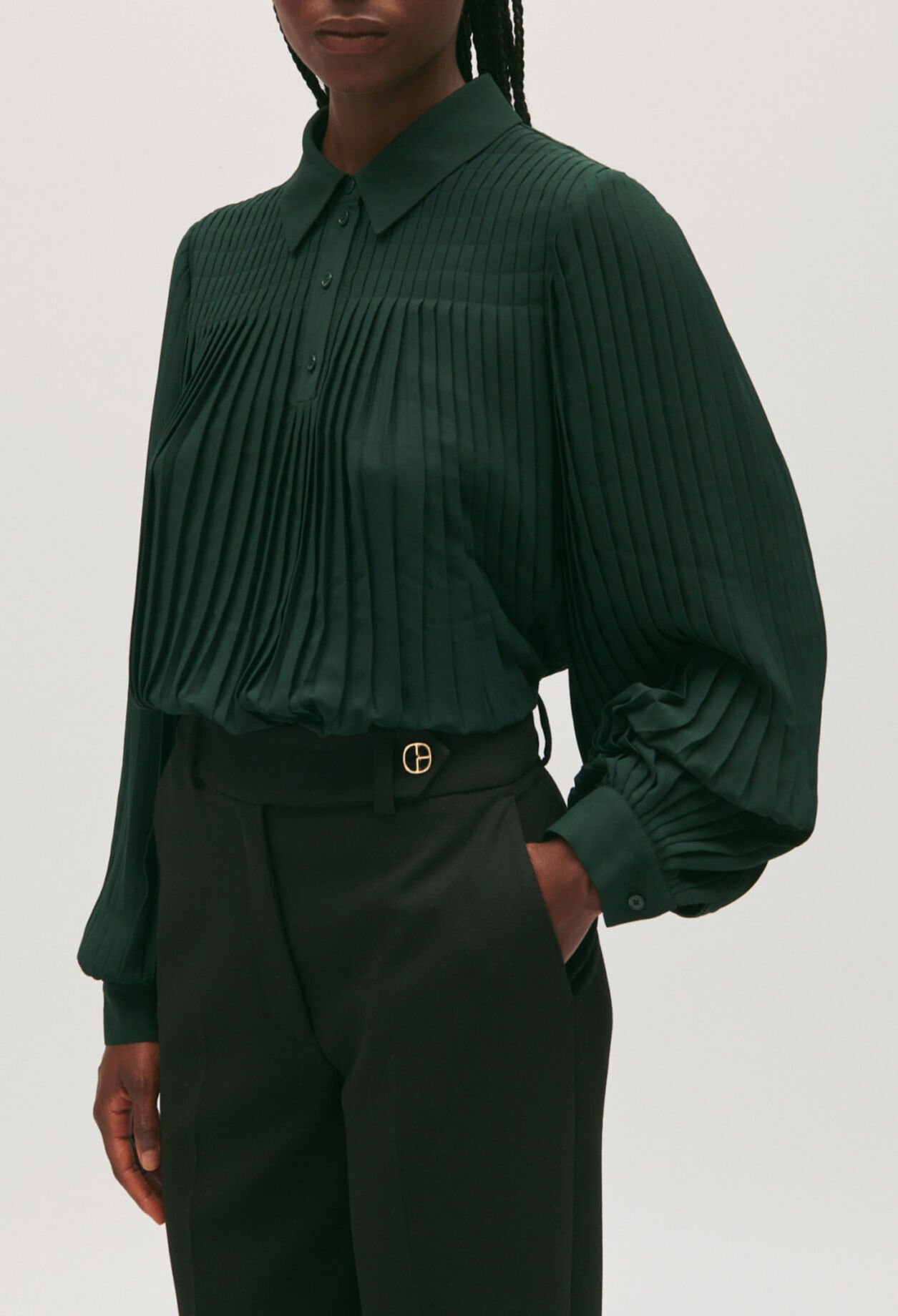 Pleated blouse