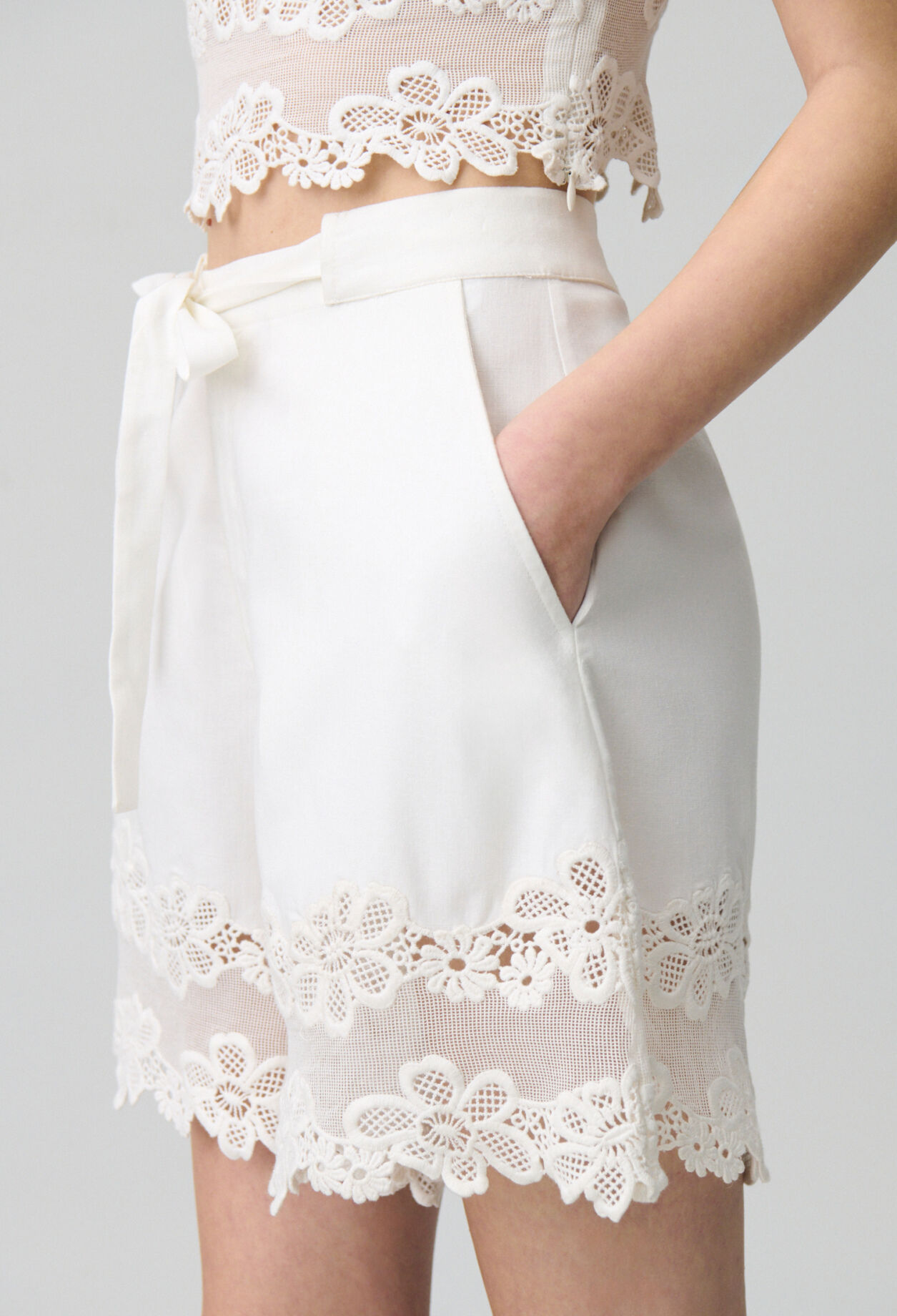 Embroidered Plus Size Shorts