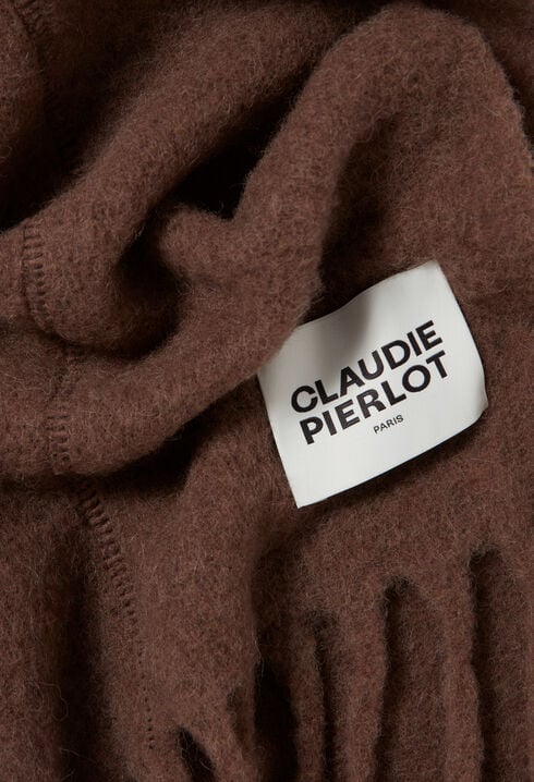 Bicolour scarf with fringes