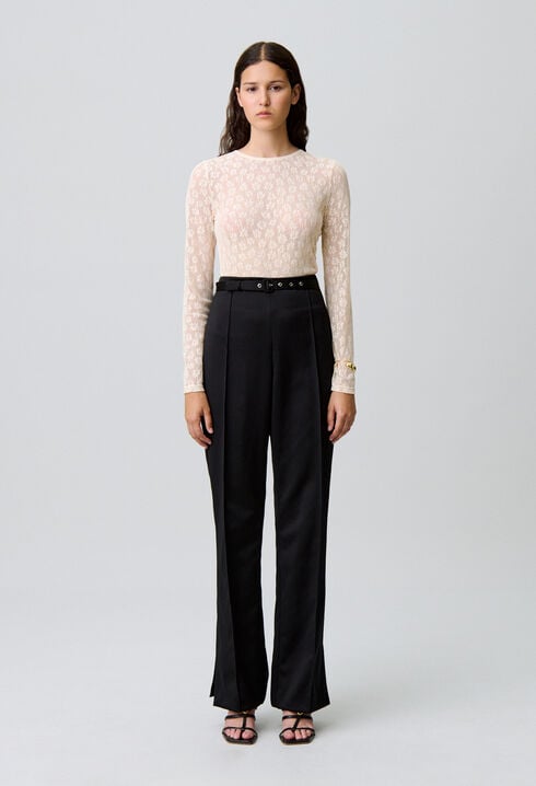 Sheer lace top