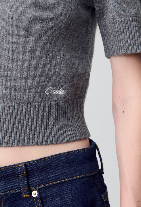 Fitted fine-knit jumper