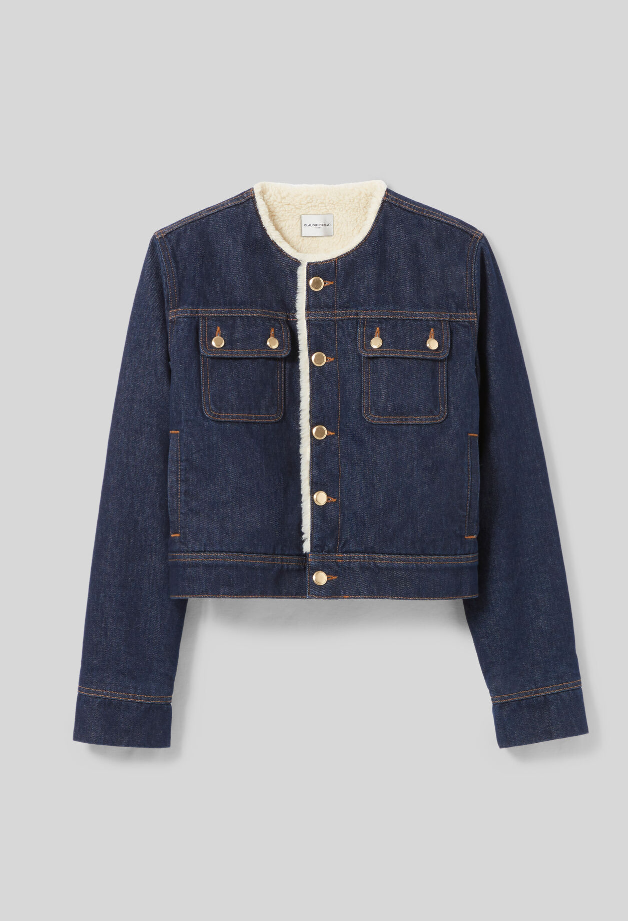 Denim Jacket with Faux Fur