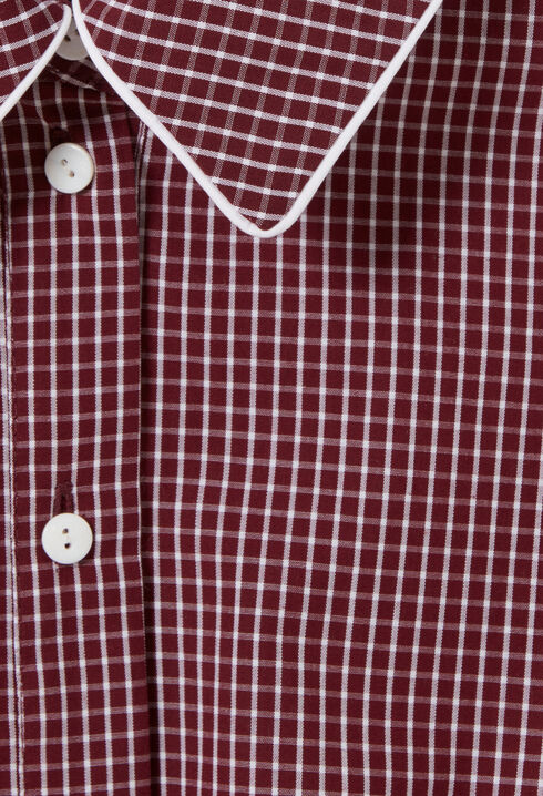 Short checked shirt