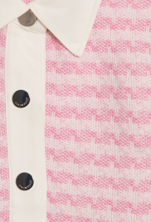 Two-tone knit cardigan