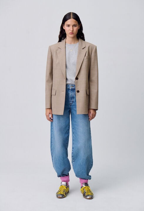 Checked Tailored Blazer